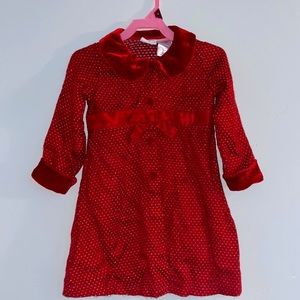Red & Silver Holiday Winter Dress Jacket Sweater